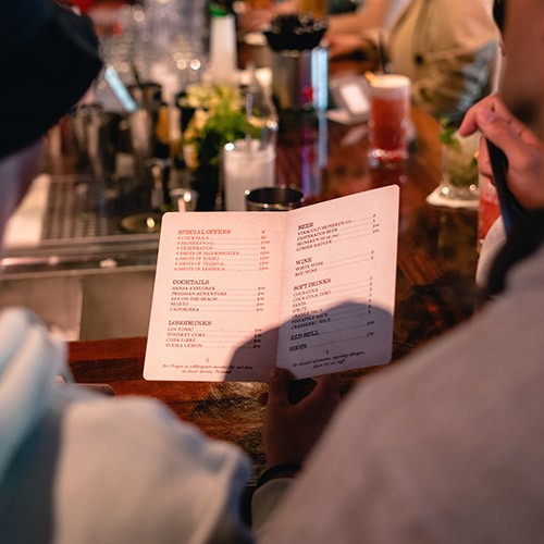 Choose A Drink From The Menu