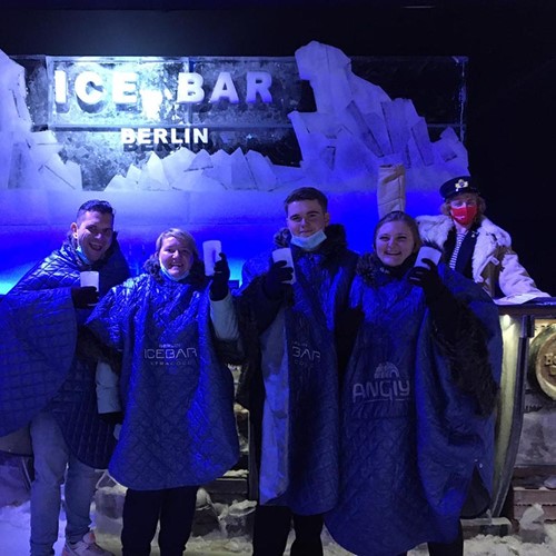 Cheers in the icebar